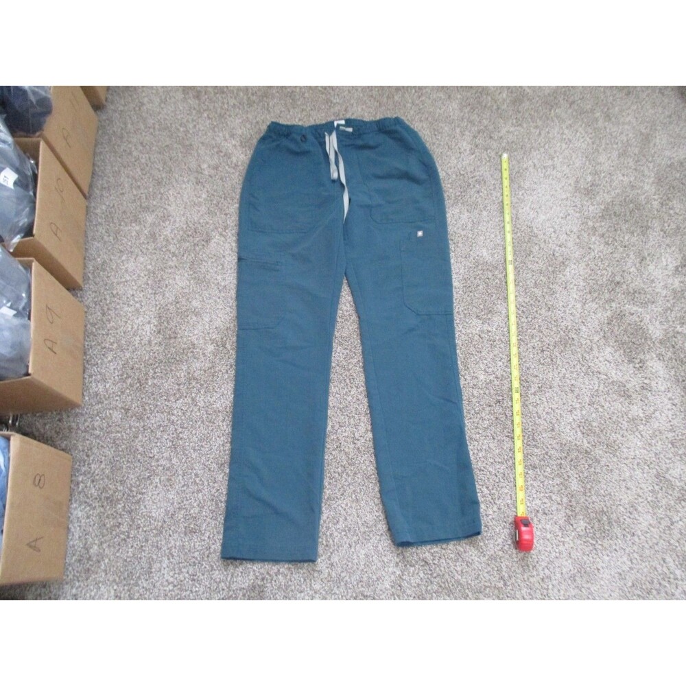 FIGS Technical Collection Scrub Pants S Blue Solid Polyester Blend